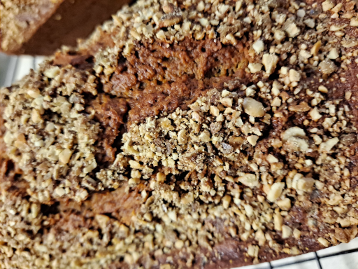 Pumpkin Banana Bread - Closeup While Cooling